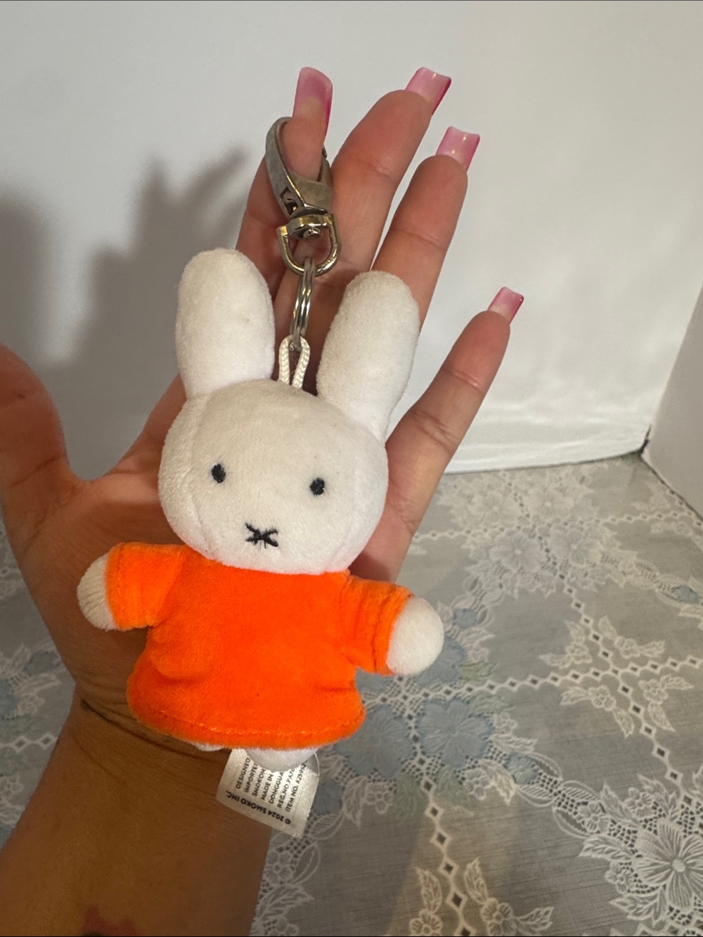 miffy plush keychain orange shirt